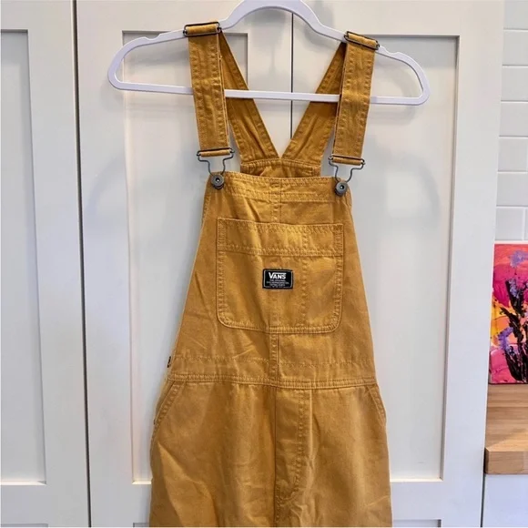 Vans mustard denim overalls Small - Picture 6 of 10
